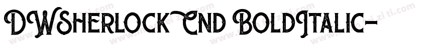 DWSherlockCnd BoldItalic字体转换